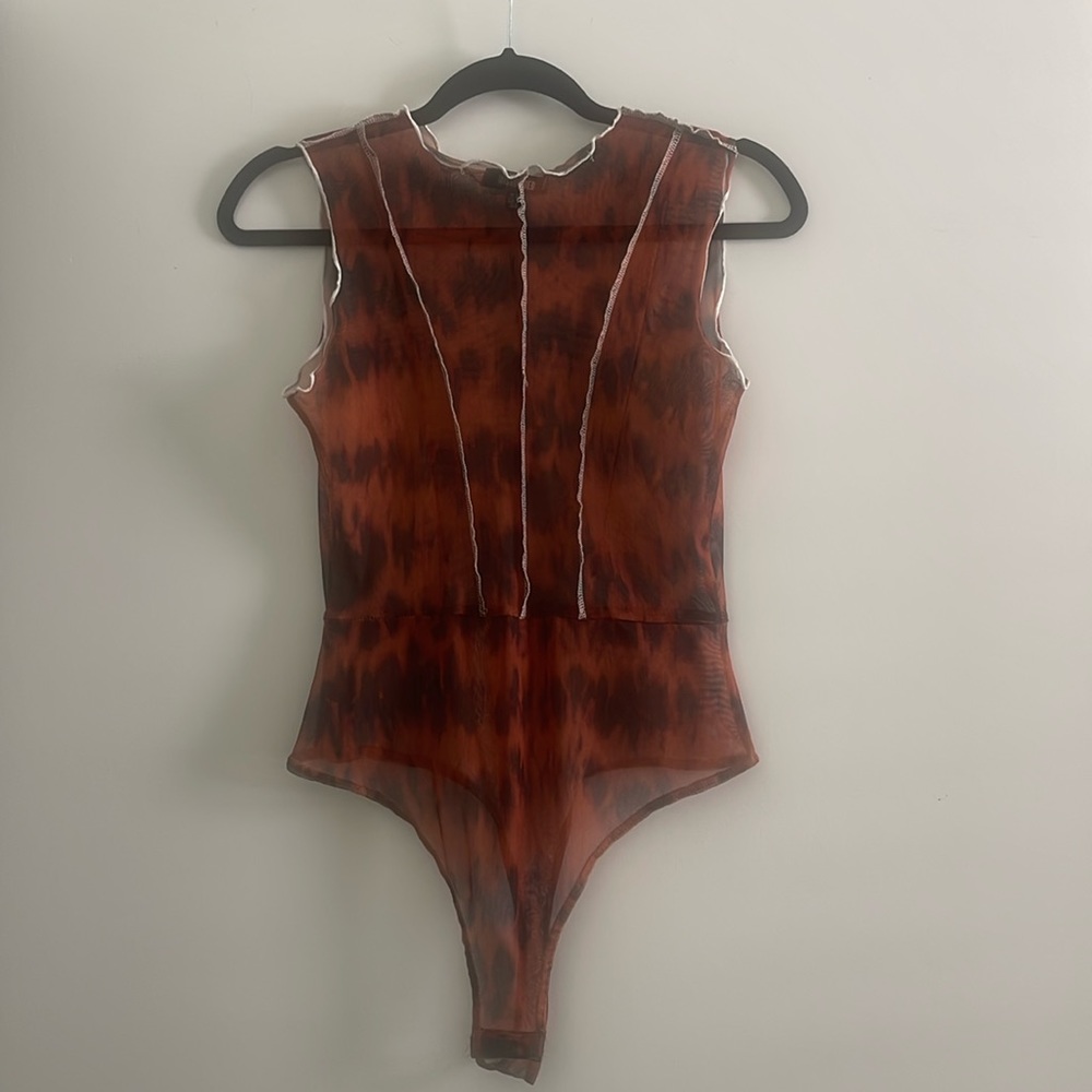 Missguided Mesh Bodysuit W Exposed Seams